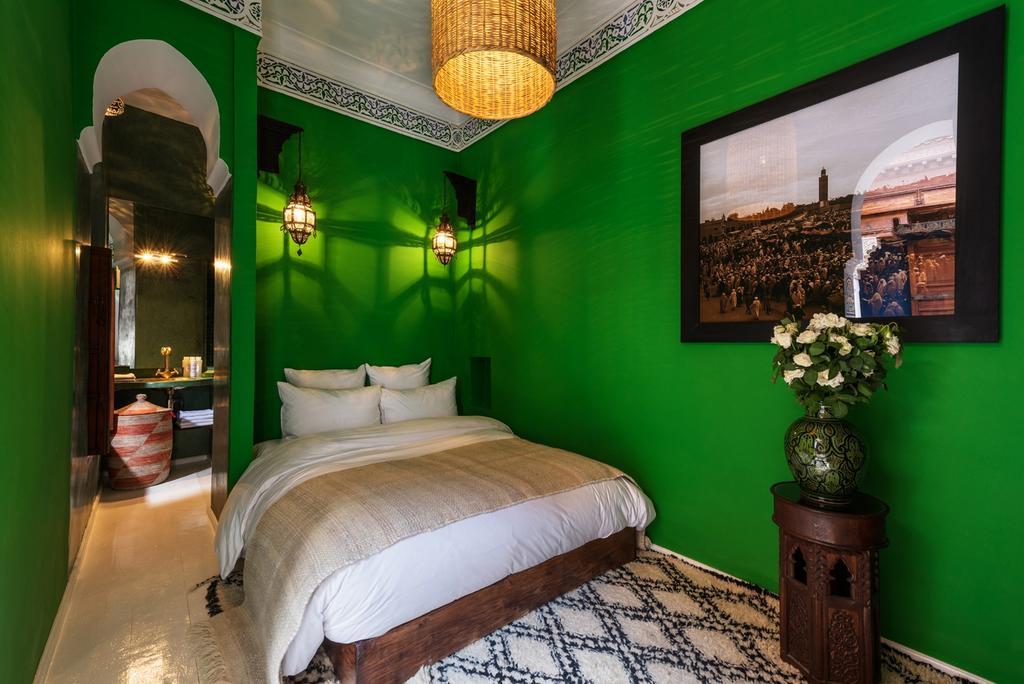 马拉喀什 蓝眸摩洛哥传统庭院住宅酒店 客房 照片