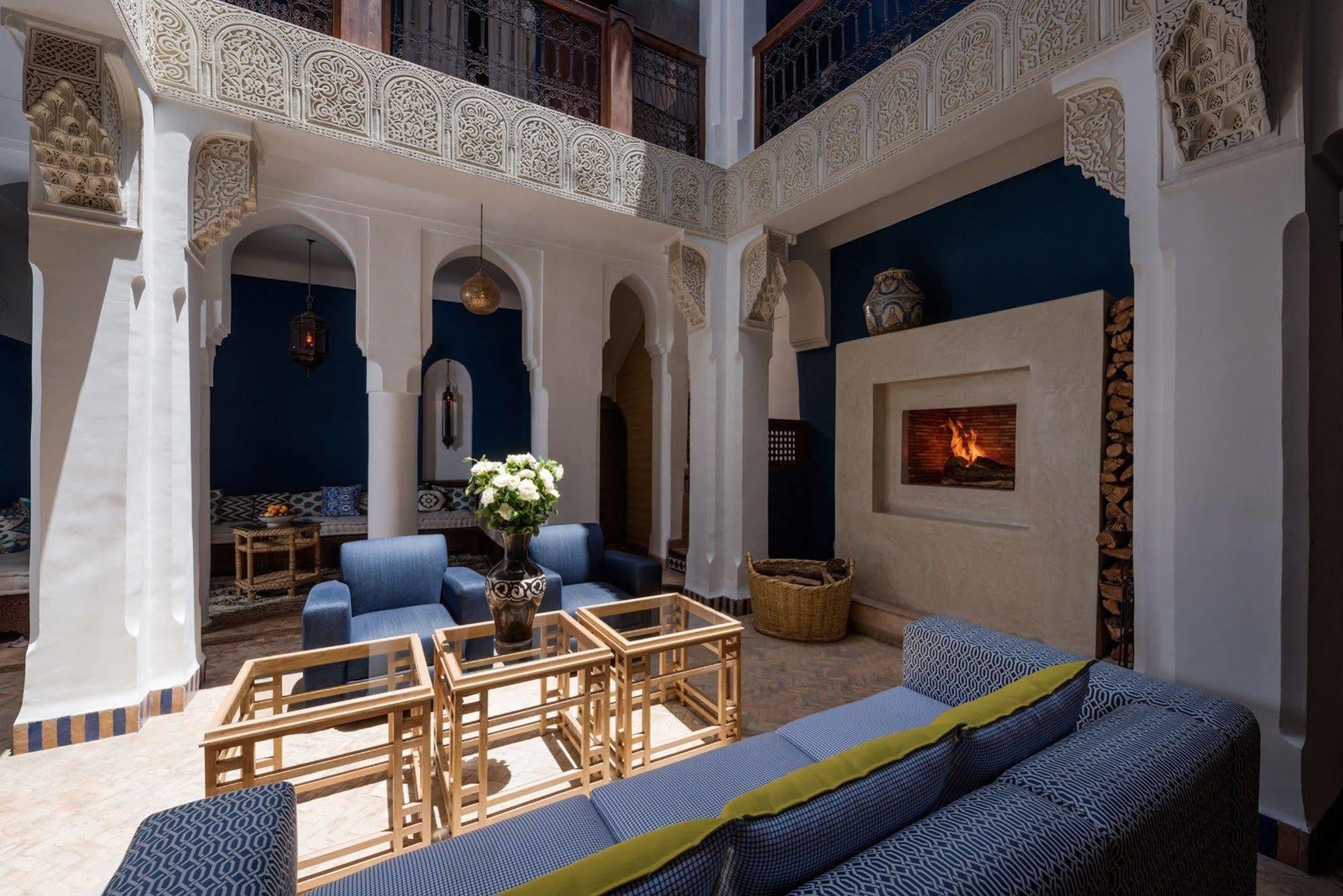 马拉喀什 蓝眸摩洛哥传统庭院住宅酒店 外观 照片